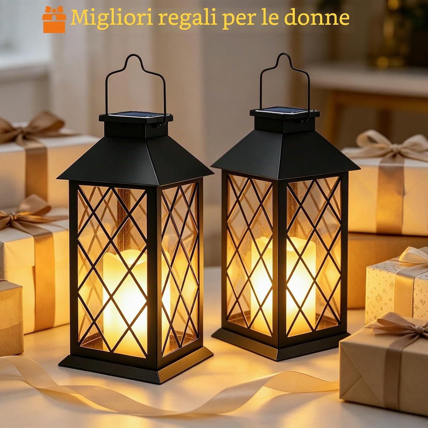 Thumbnail 2 de Joycome Lanterne Esterno 2 Pezzi Lanterna Solare Nero