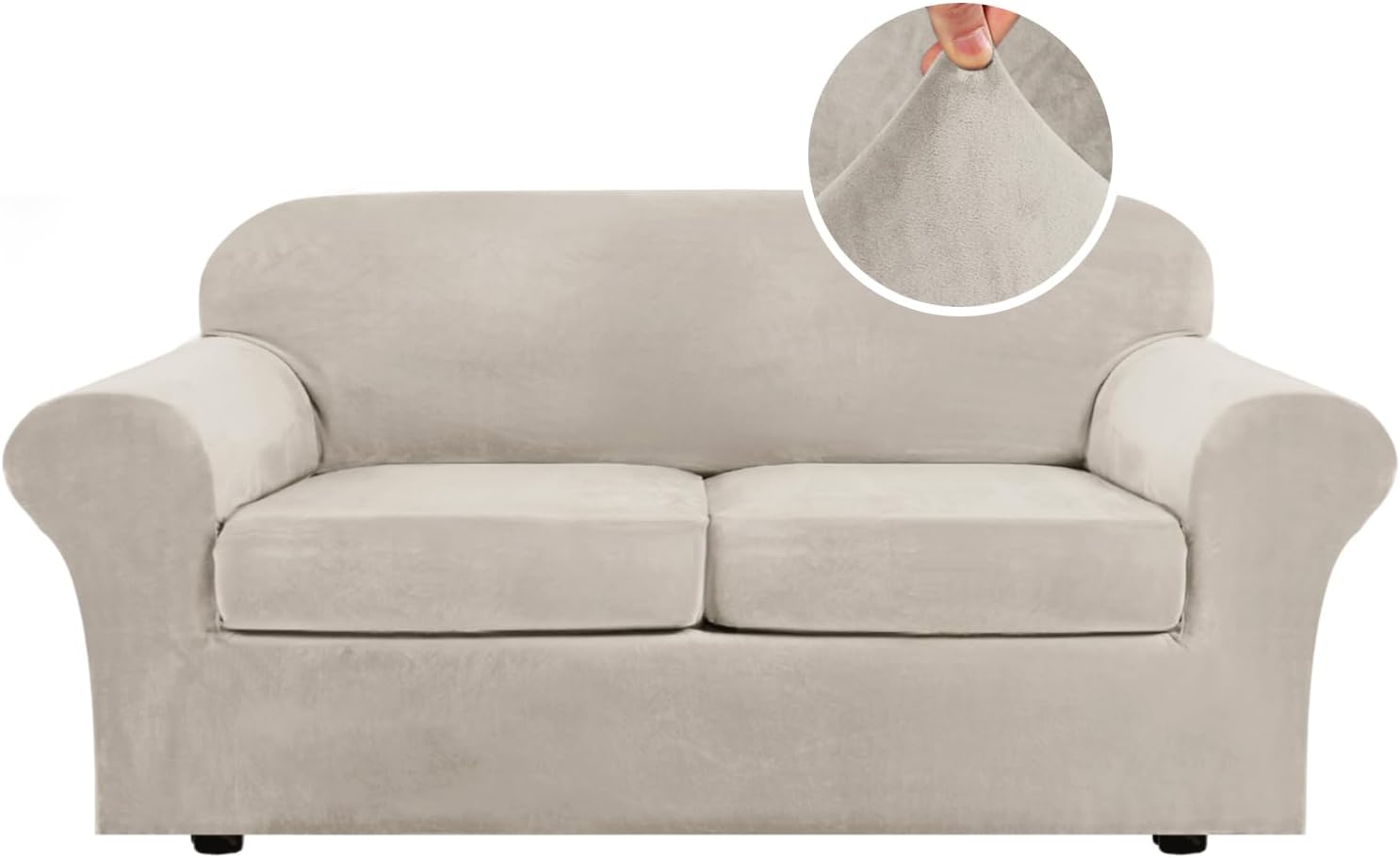 Thumbnail 6 de H.VERSAILTEX Real Velvet Plush Stretch Sofa Cover 72" ๐