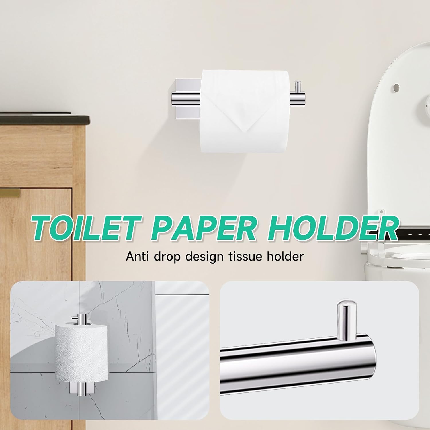 Detalle de Bathroom Hardware Set with 23.6-Inch Towel Bar