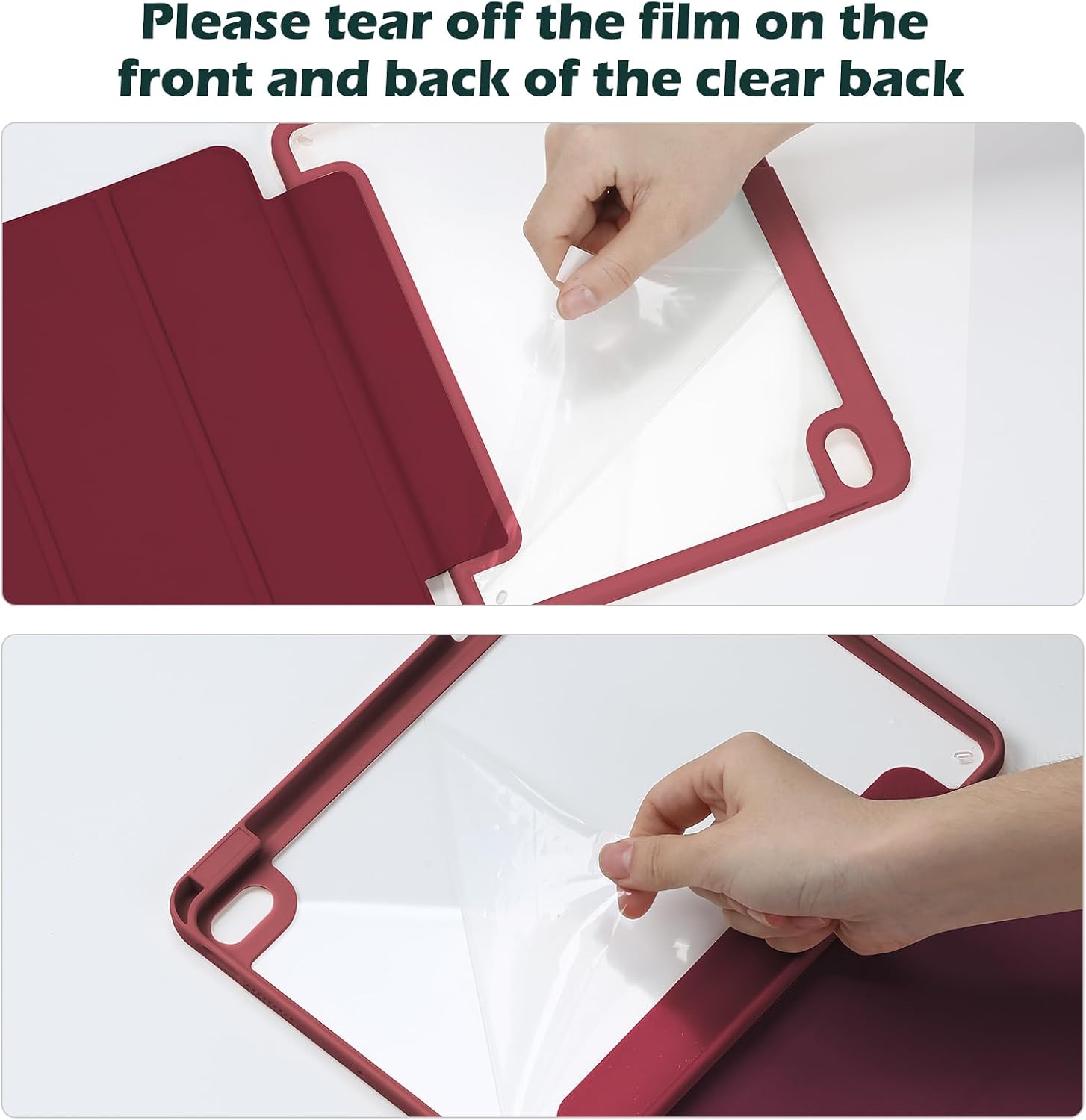 Thumbnail 6 de ProCase Hülle für iPad 11" (A16, 2025) & iPad 10. Gen 10,9" (2022) mit Stifthalter – Smart Case in Wein