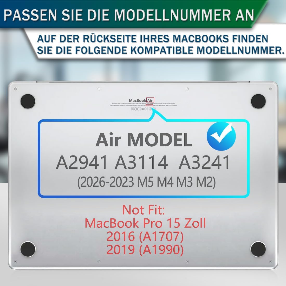 Thumbnail 6 de STARY Magnetischer Blickschutz für MacBook Air 15 Zoll (2023–2026, M2–M5) mit abnehmbarer Kamera-Abdeckung