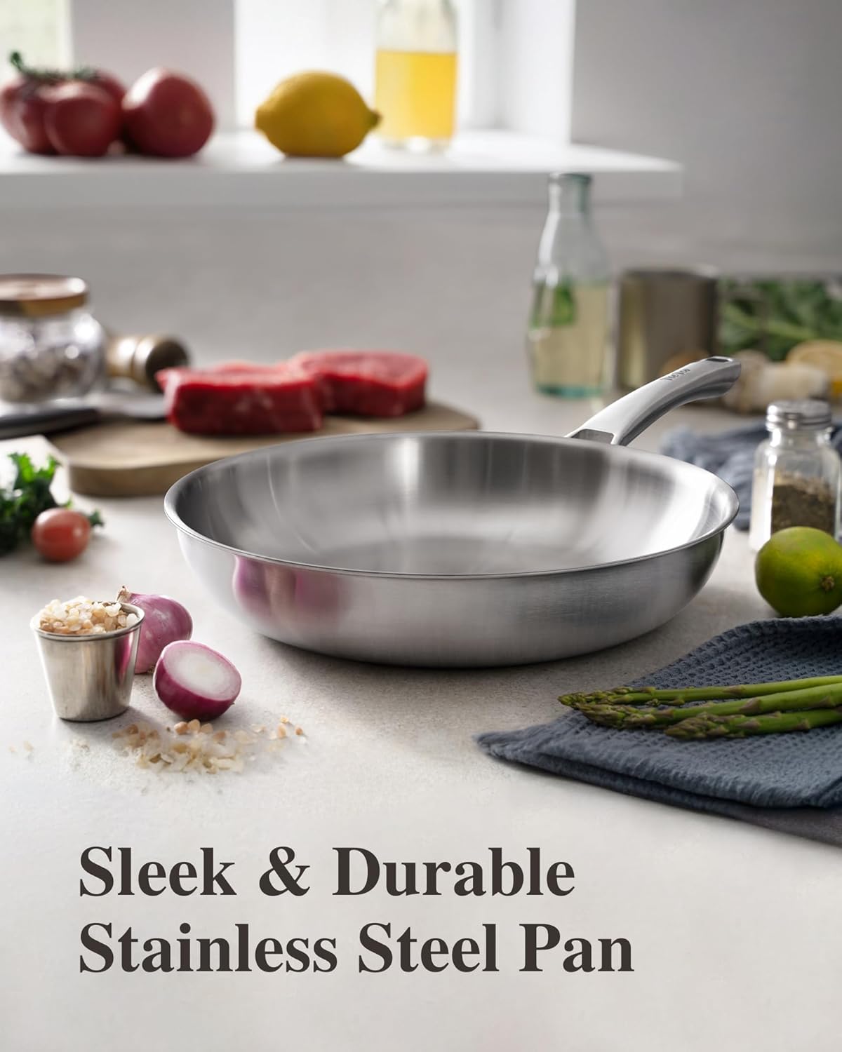 Thumbnail 1 de VocVoi Stainless Steel Frying Pan, 12-Inch