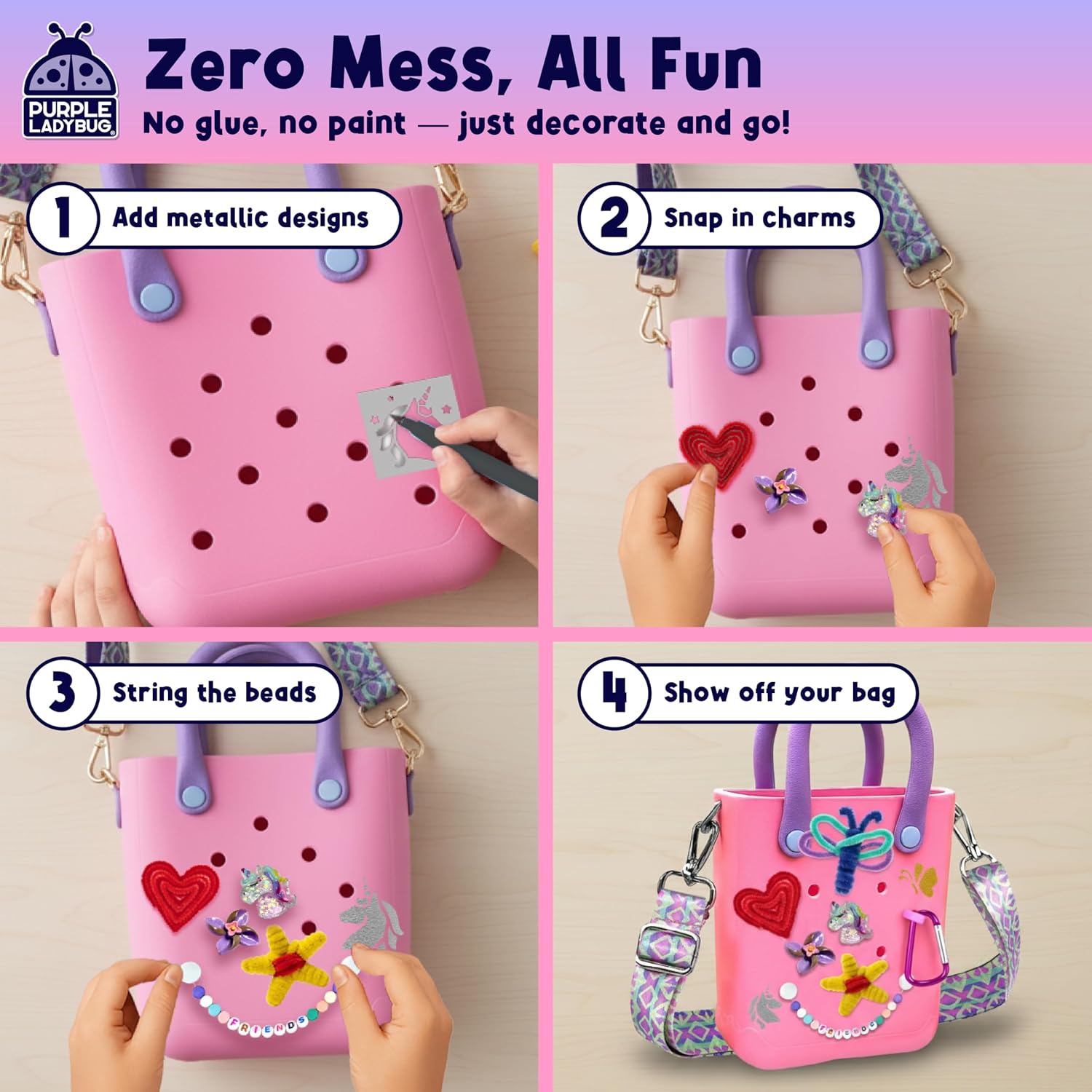 Detalle de Personalized Summer Beach Bag Craft Kit for Girls