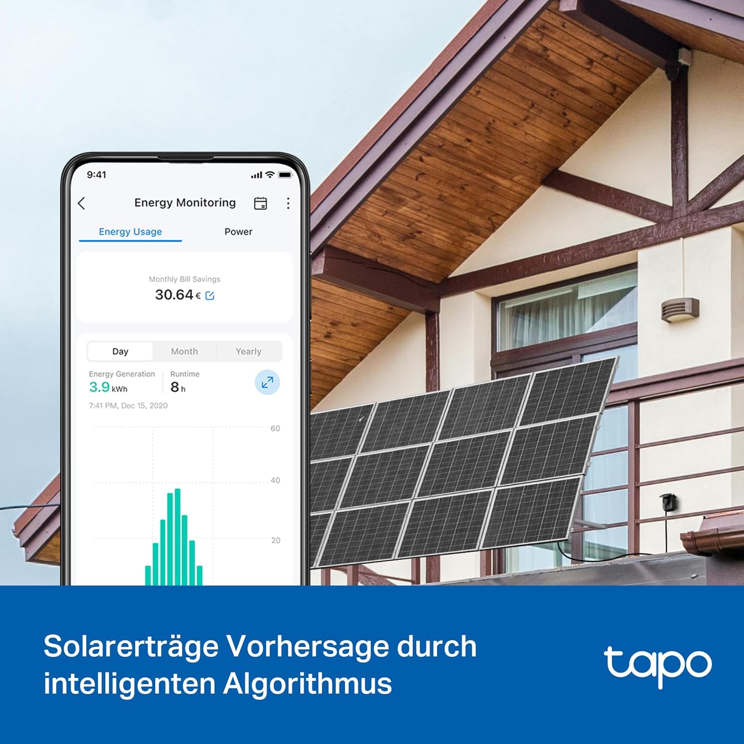 Detalle 2 de Tapo P410M WLAN Outdoor Steckdose mit Stromzähler (IP54, Matter, 2,4 GHz)