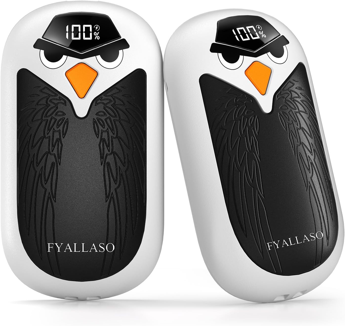 FYALLASO YI08 Rechargeable Hand Warmers, 2-Pack with LED Display