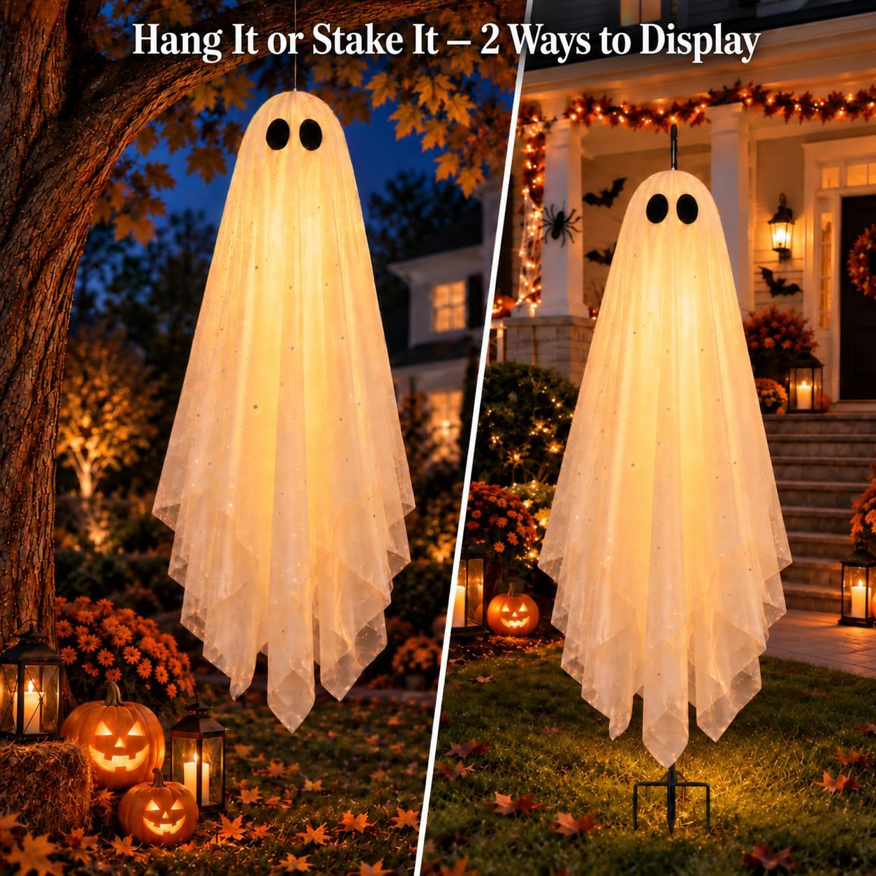 Detalle de Nagudenfo Ghost1.2-D-R-S 47-Inch Halloween Ghost with Remote Timer