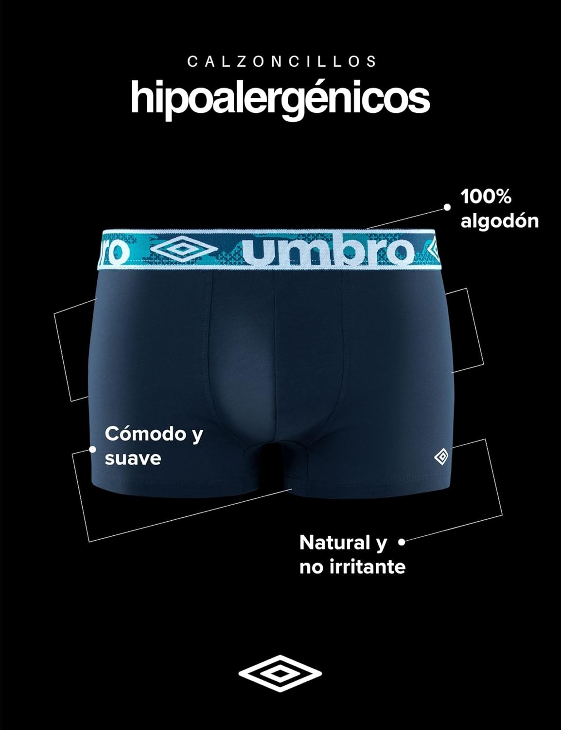 Detalle 2 de Umbro Boxer Umb/1/Bcx5 Class Negro L