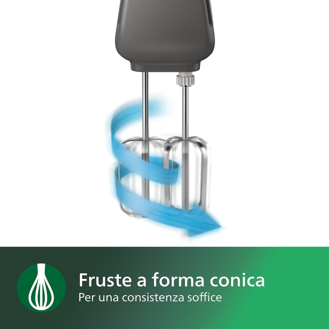 Detalle de Philips 5000 Series Mixer HR3741/00: potenza e praticità per impasti sempre perfetti