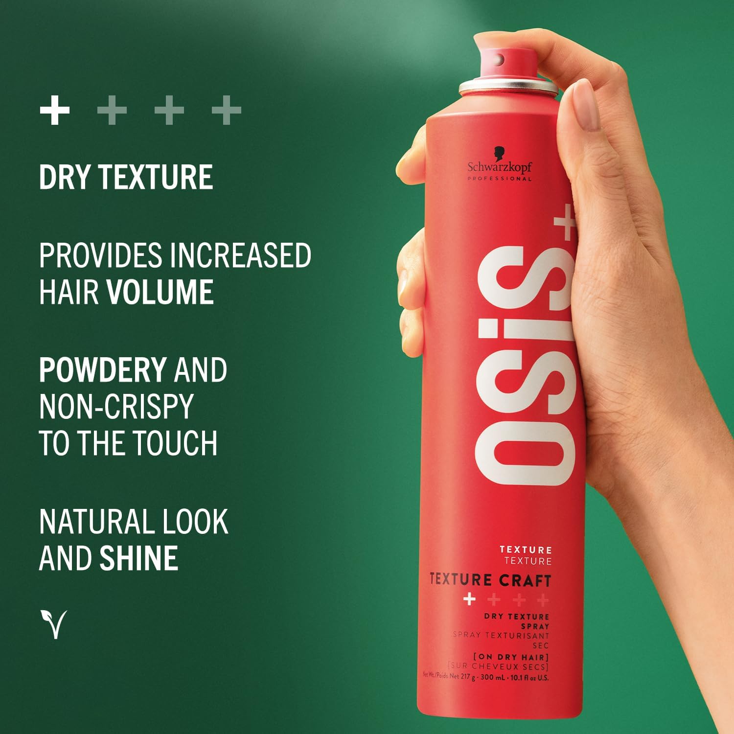 Detalle de Schwarzkopf OSIS Dry Texture Spray (300ml) for natural volume and medium grip