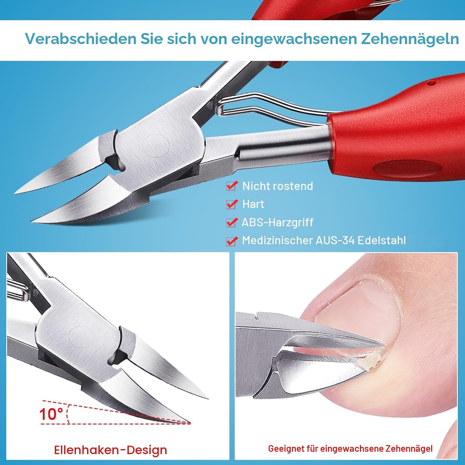 Detalle 2 de Orelex Nagel Clippers Dicke Toe Nagelclipper 4 Stk