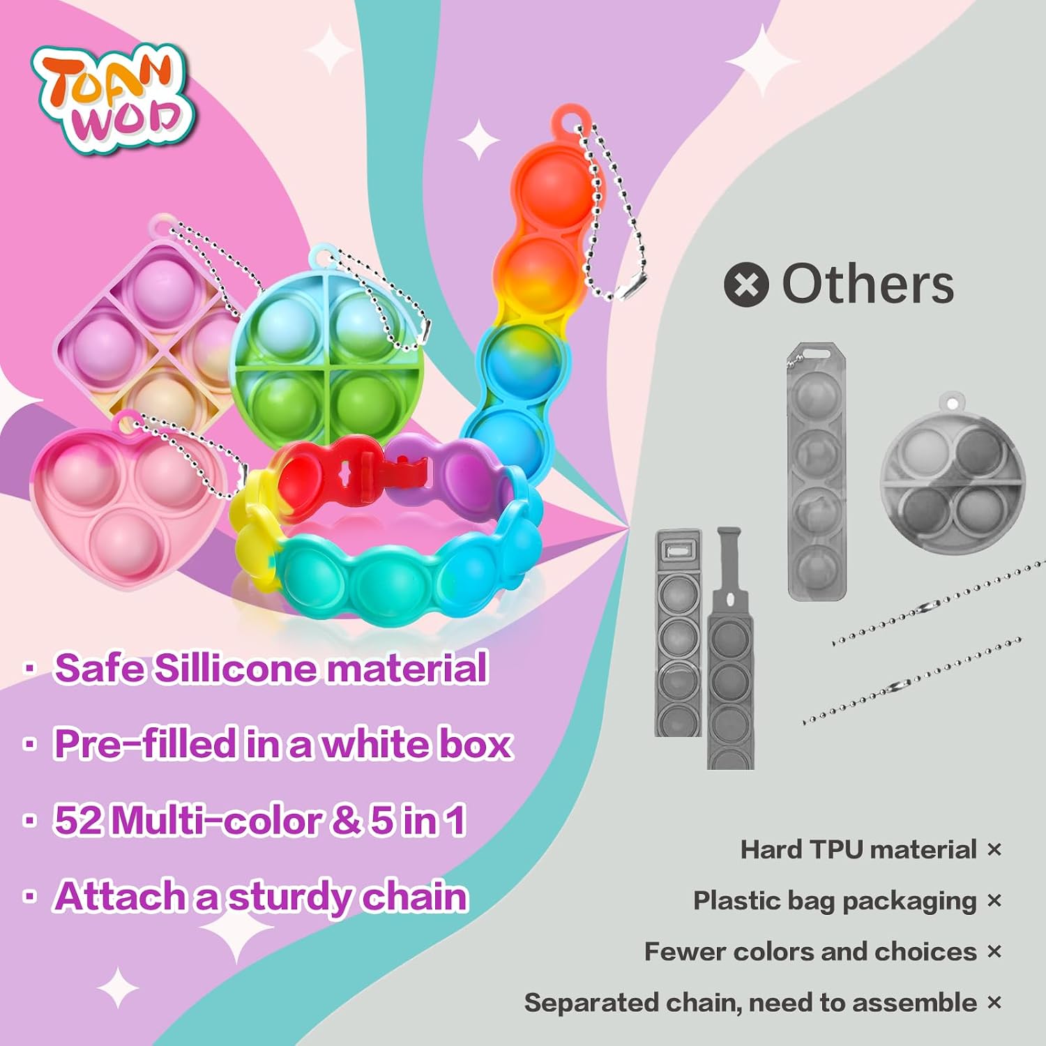 Thumbnail 2 de TOANWOD 52 PCS party bag fillers for kids
