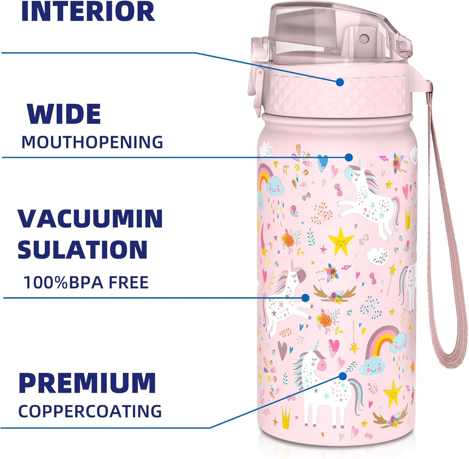 Thumbnail 3 de GOPPUS 420ml Kids Insulated Water Bottle 🚰