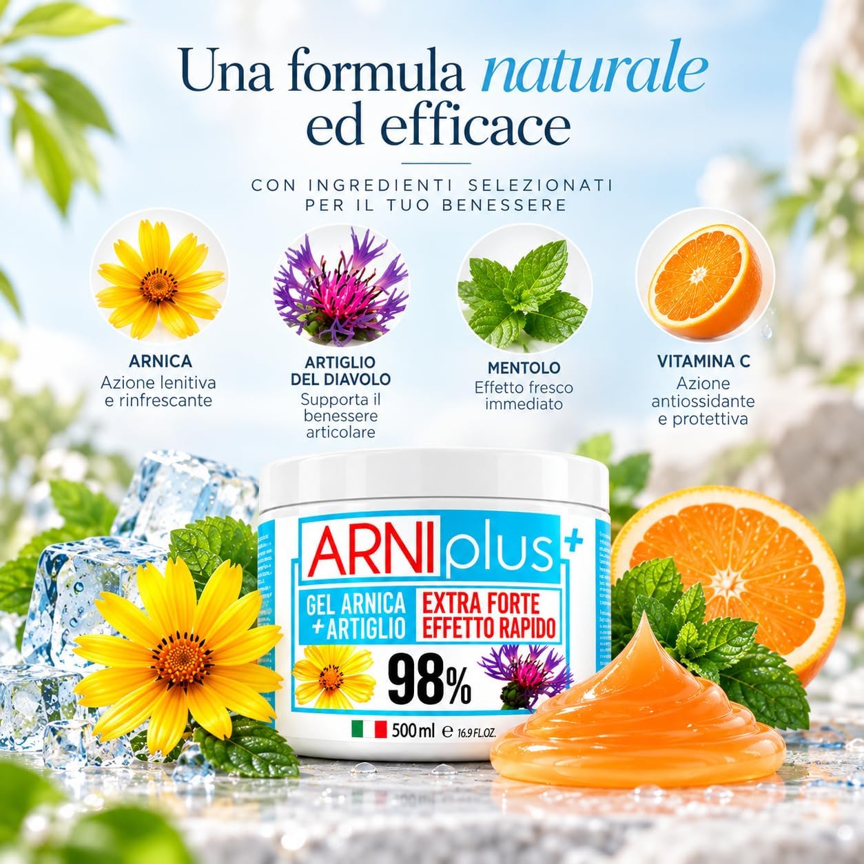 Thumbnail 2 de ARNIplus+ arnicagel voor paarden, 500 ml, verkoelend en niet-vettig