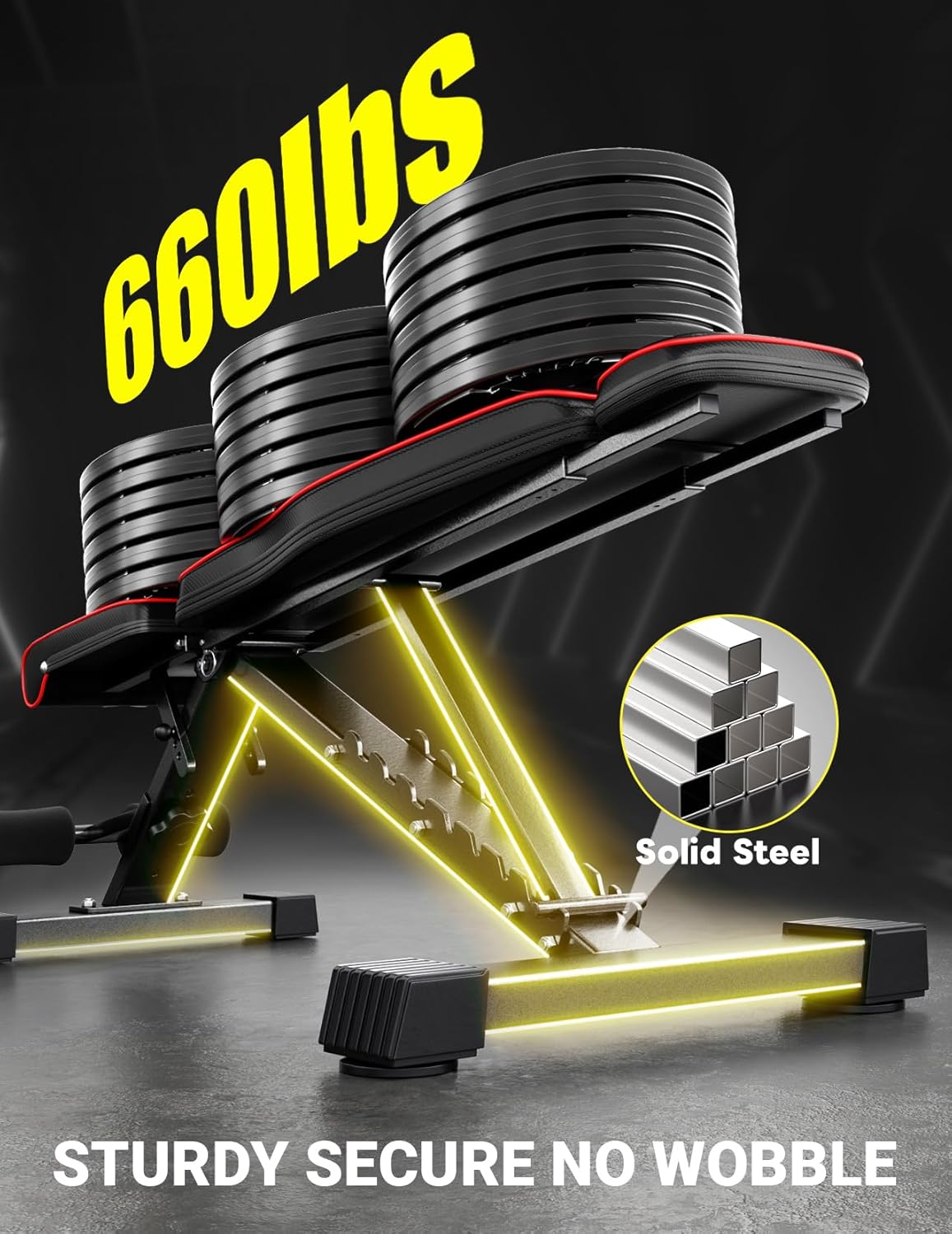 Thumbnail 3 de Yoleo Adjustable Weight Bench 660LB