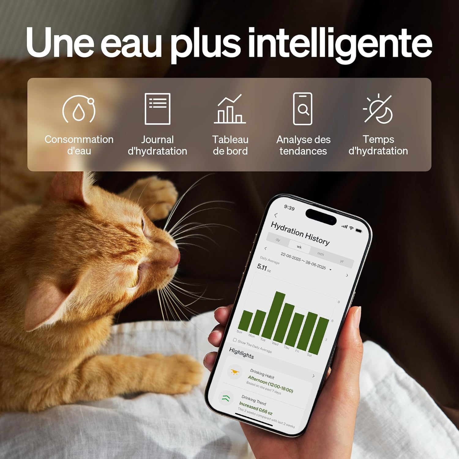 Thumbnail 1 de PETLIBRO Dockstream 2 : fontaine à eau intelligente pour chat 3 L avec Wi‑Fi 5 GHz