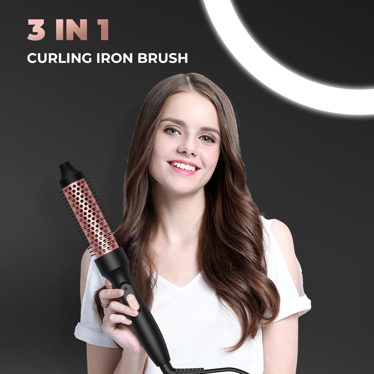 Detalle de UKLISS Thermobürste 32mm – 3-in-1 Rundbürste für glatte, voluminöse Looks bis 200℃