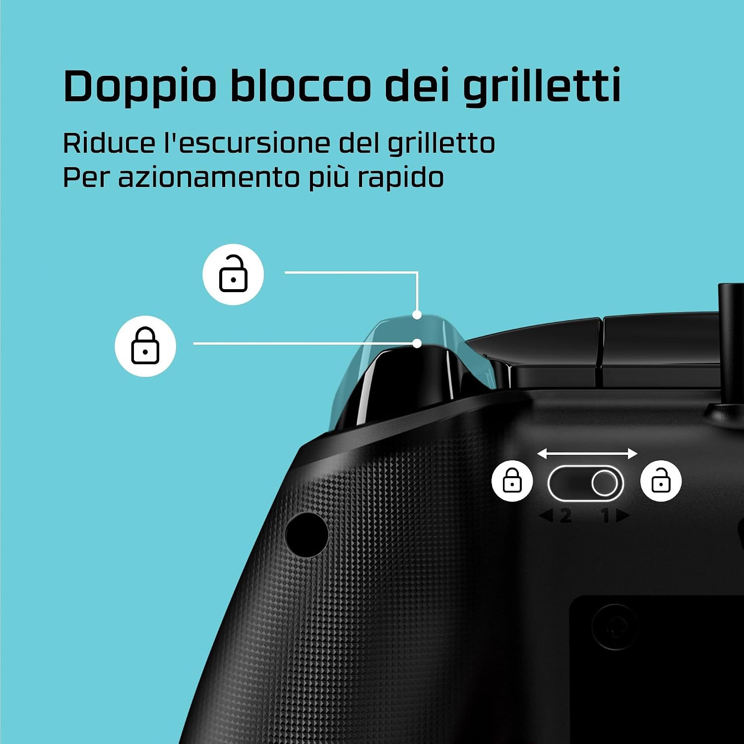 Thumbnail 2 de HyperX Clutch Gladiate: controller cablato USB-C per Xbox con doppio blocco dei grilletti e vibrazioni doppie
