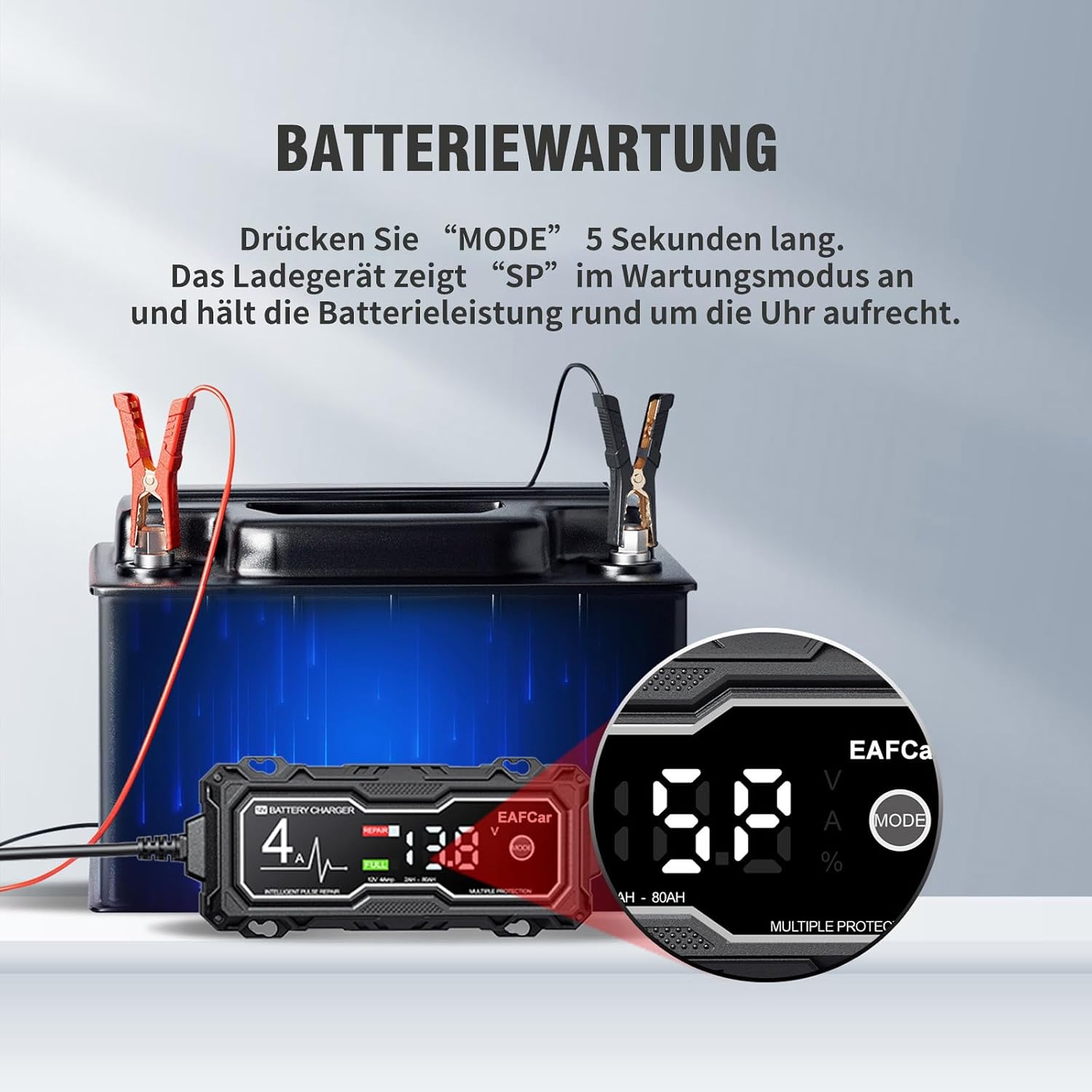 Thumbnail 2 de EAFCar Batterieladegerät 12V 4A LCD