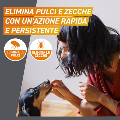 Detalle de FRONTPRO x3 Compresse Masticabili Per Cani Contro Pulci E Zecche (4-10Kg) – Sicurezza e comodità per cani di taglia media