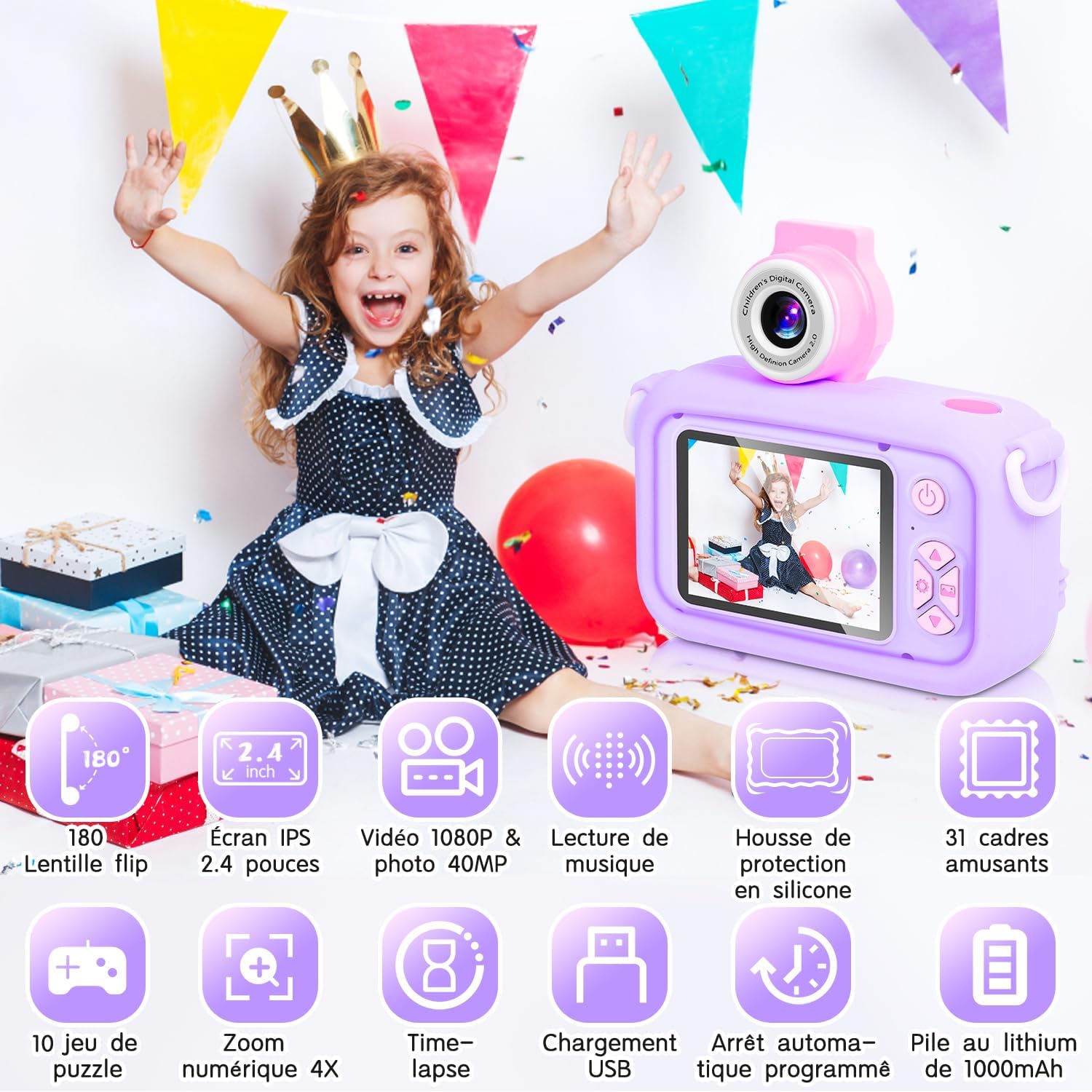 Detalle 2 de ARNSSIEN X101 Appareil photo enfant 32 Go