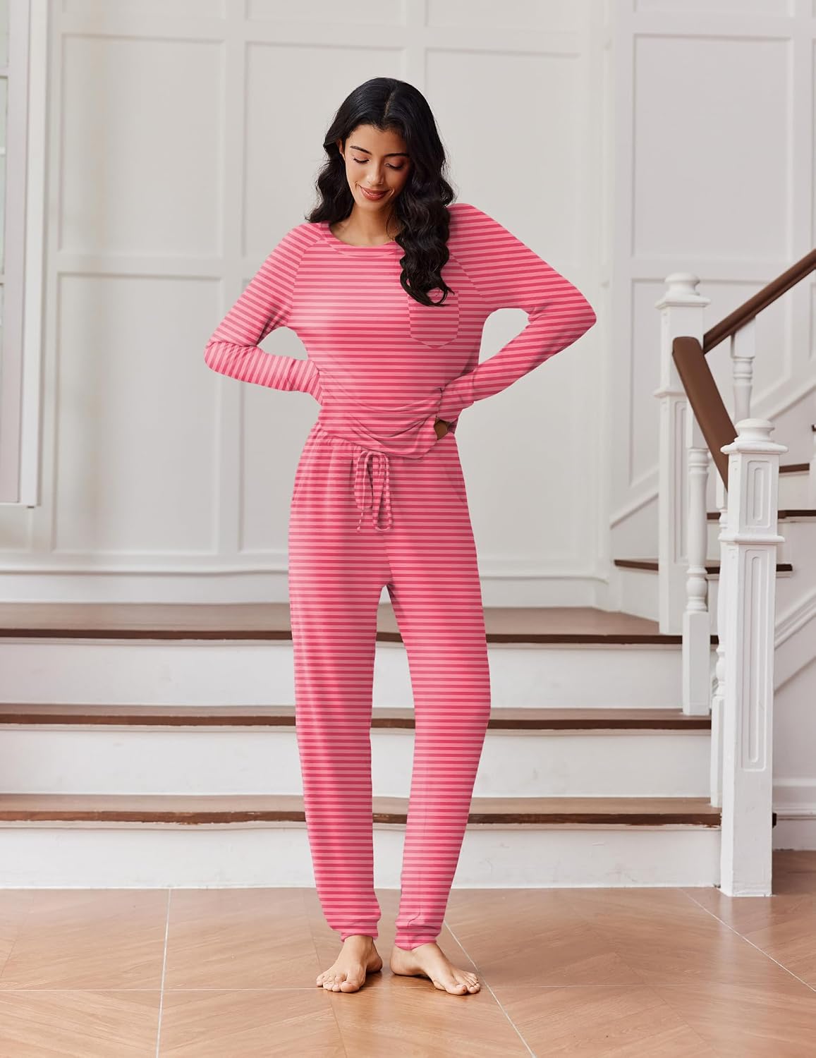 Detalle 2 de Ekouaer Women's Pajama Set, Rayon Blend