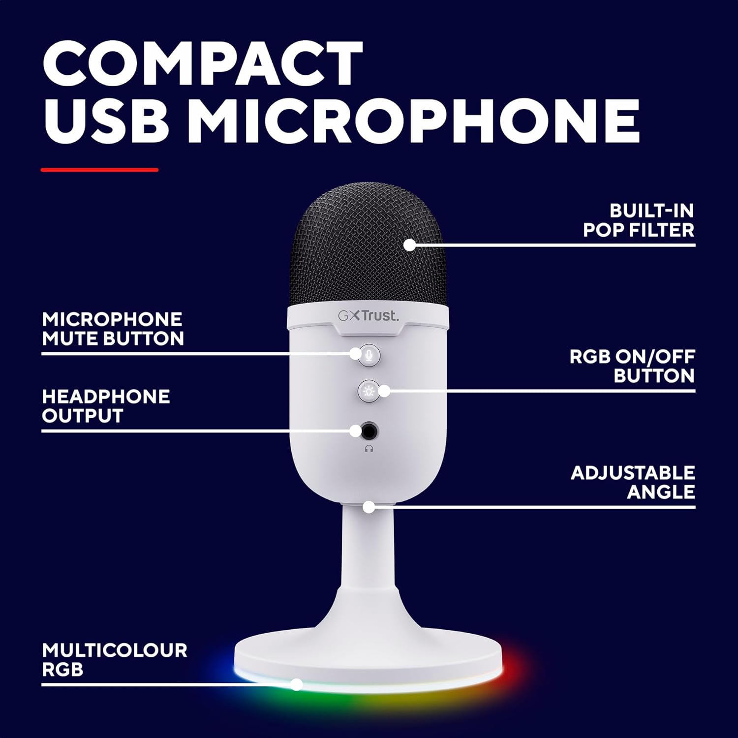 Thumbnail 1 de Trust Gaming GXT 236W Yami USB mic