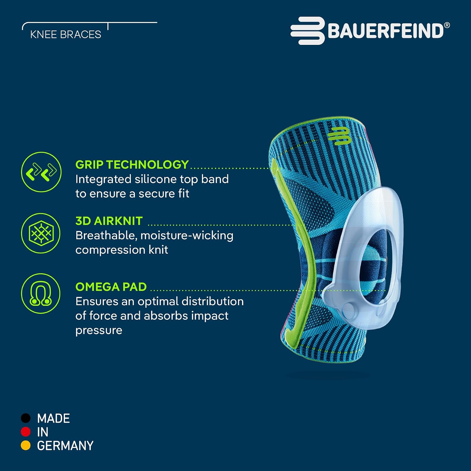 Thumbnail 1 de Bauerfeind Knee Support Kniebandage M