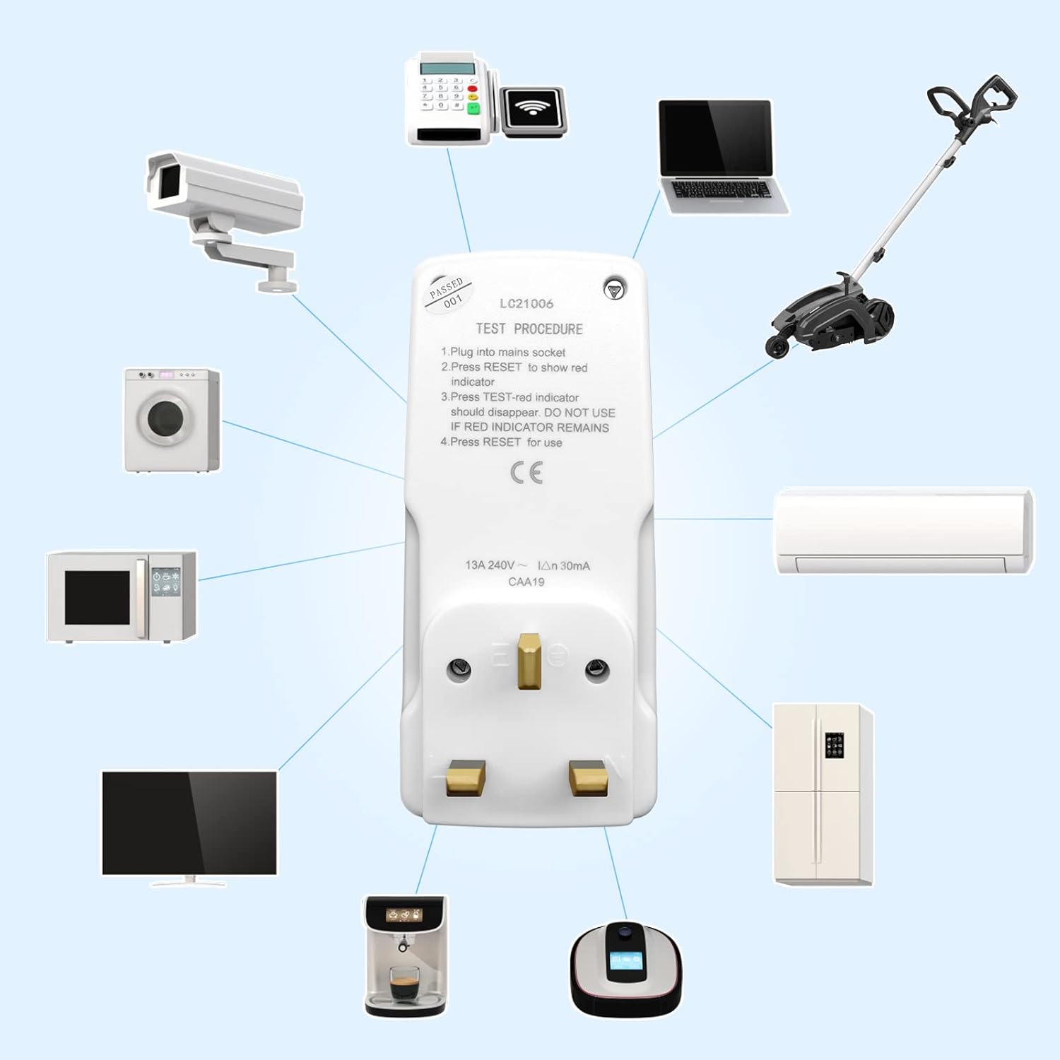 Thumbnail 3 de EXNICEXI RCD plug adaptor 30mA