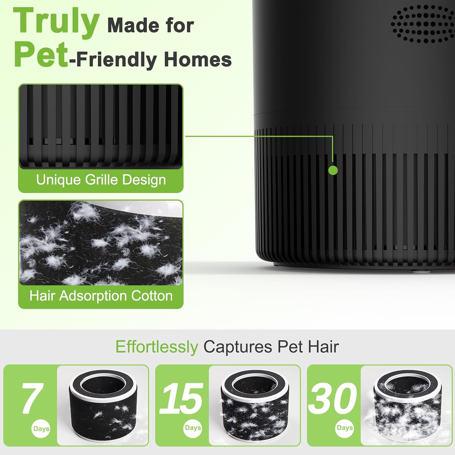 Detalle de Chuboor PJ08 Smart Air Purifier for Bedroom and Home