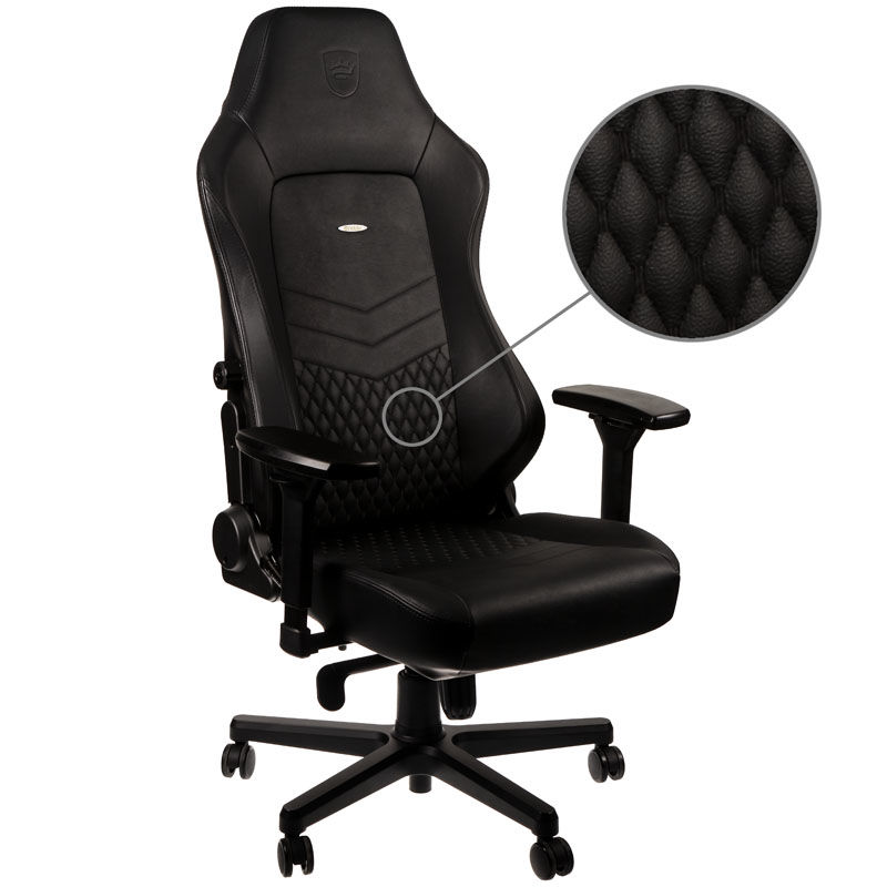 Detalle 2 de noblechairs Hero Cuero Negra 150 kg