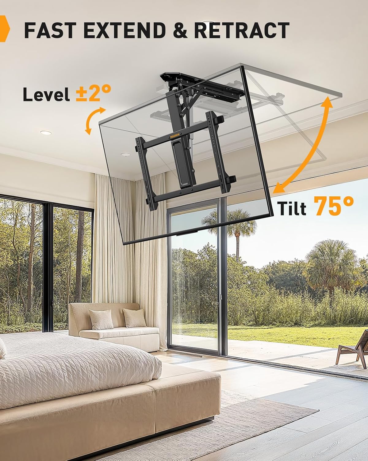 Thumbnail 1 de Perlegear Electric Ceiling TV Mount 70"