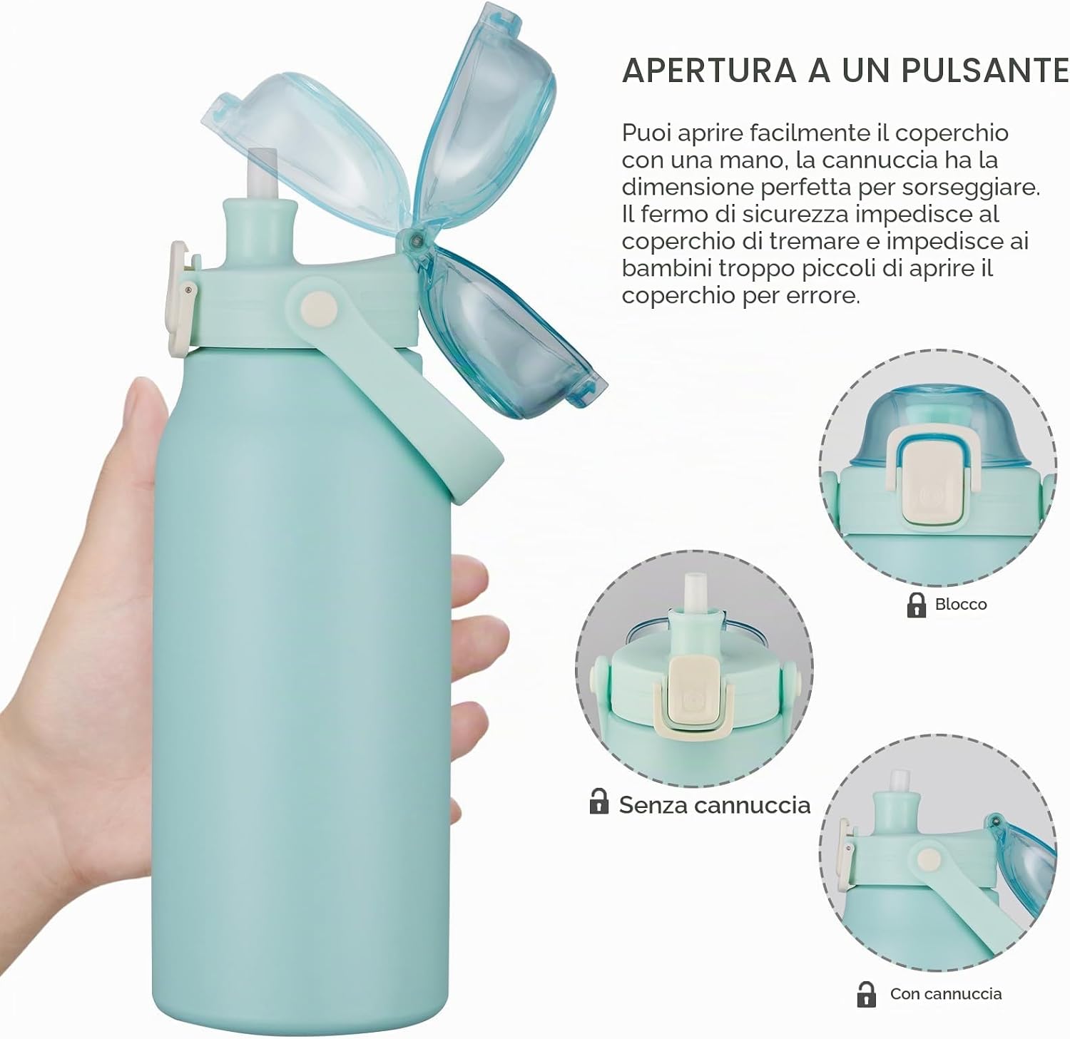 Thumbnail 2 de Autsel Borraccia Termica 1.7 L in acciaio inox 316 — isolamento affidabile, senza perdite