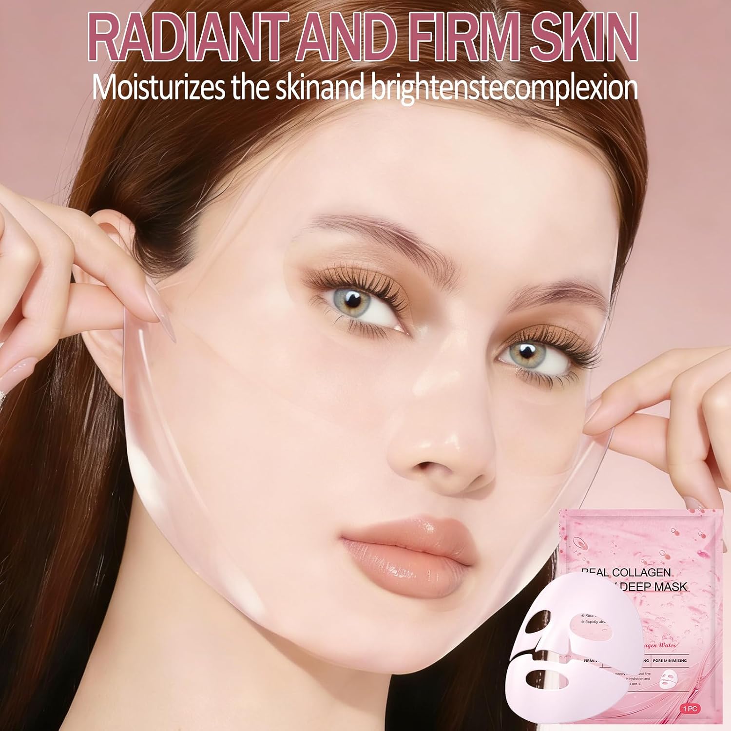 Thumbnail 4 de GlyndraPetal Koreaanse collageen-gezichtsmaskers, 4 hydraterende nachtmaskers