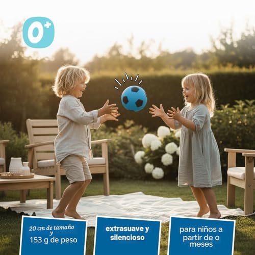 Detalle de Alldoro Balón de Espuma Azul Ø20 cm – Fútbol suave para interiores