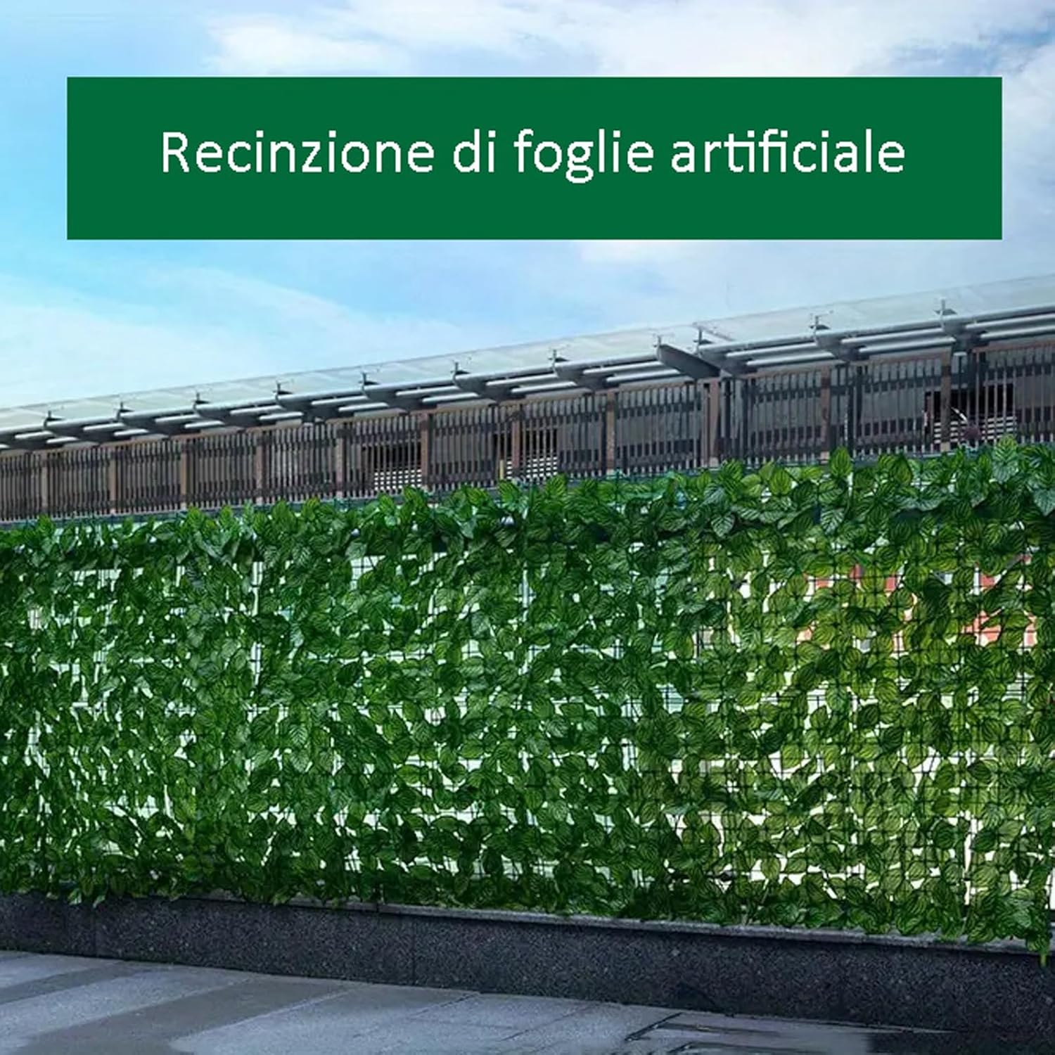 Thumbnail 4 de LEIVESTE Siepe Finta per Recinzione 1x3 m – Copri Balcone e Giardino, 40 fascette incluse