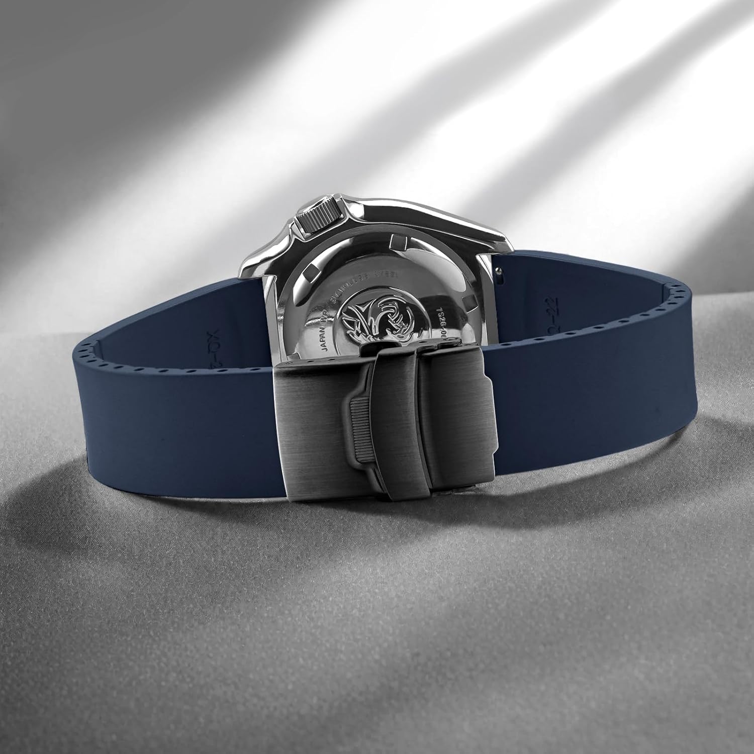 Thumbnail 6 de Uhrenarmband aus Fluorkautschuk (FKM) mit Faltschließe, Cut-to-Size und Schnellverschluss – passend für 18–22 mm
