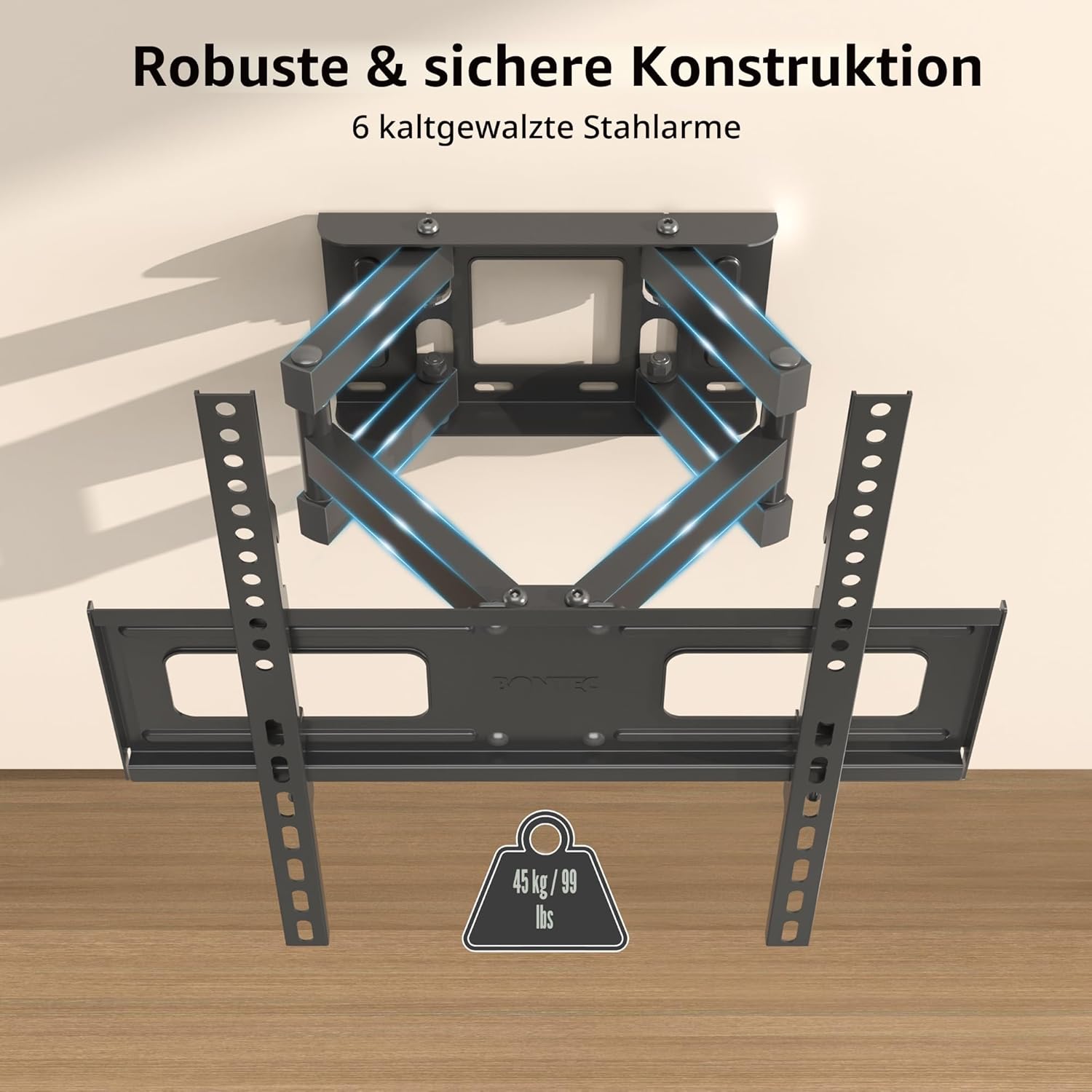 Thumbnail 1 de BONTEC TV Wandhalterung 23–70 Zoll schwenkbar neigbar