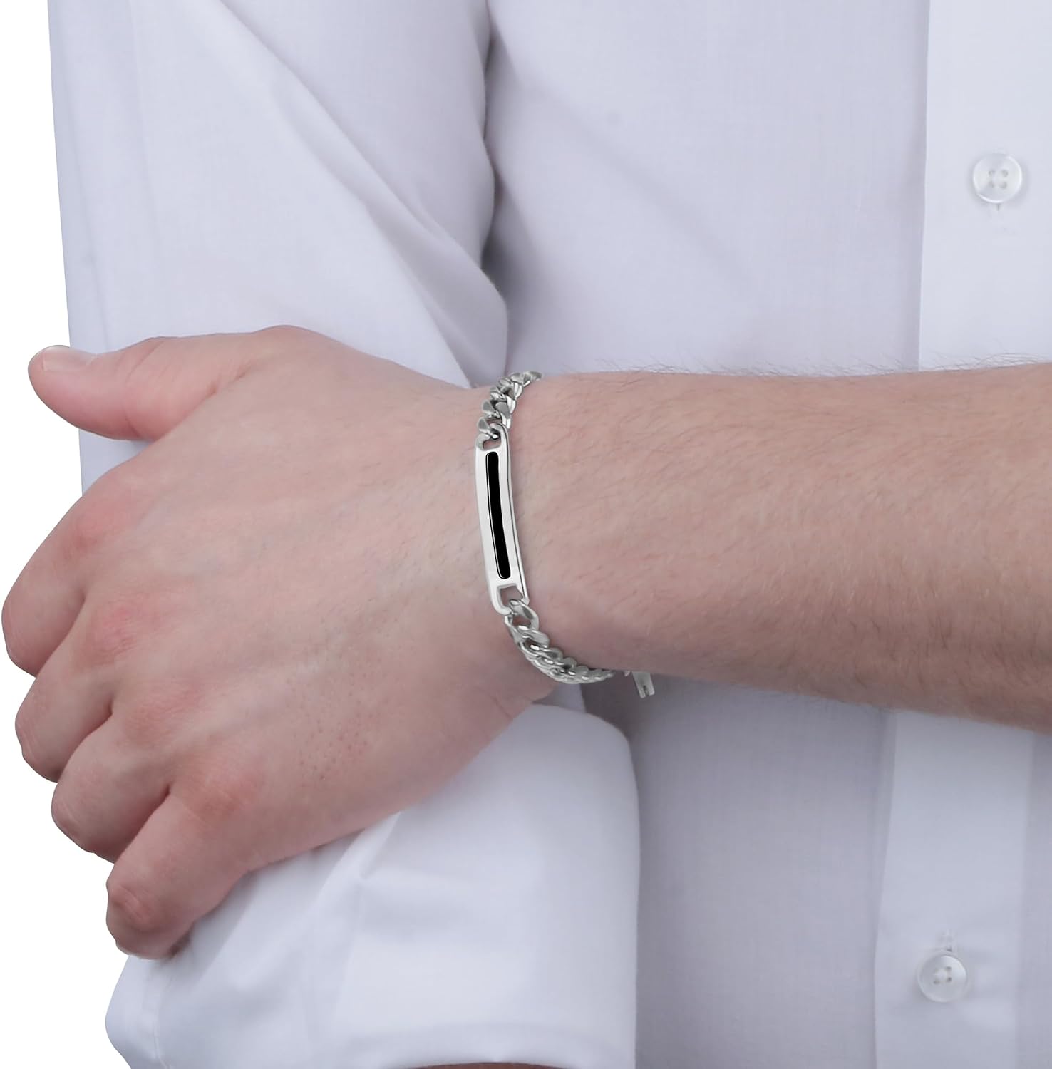 Thumbnail 2 de Sector No Limits Bracciale Uomo Collezione BASIC – Acciaio, Smalto e Pelle, 22 cm (SZS40)