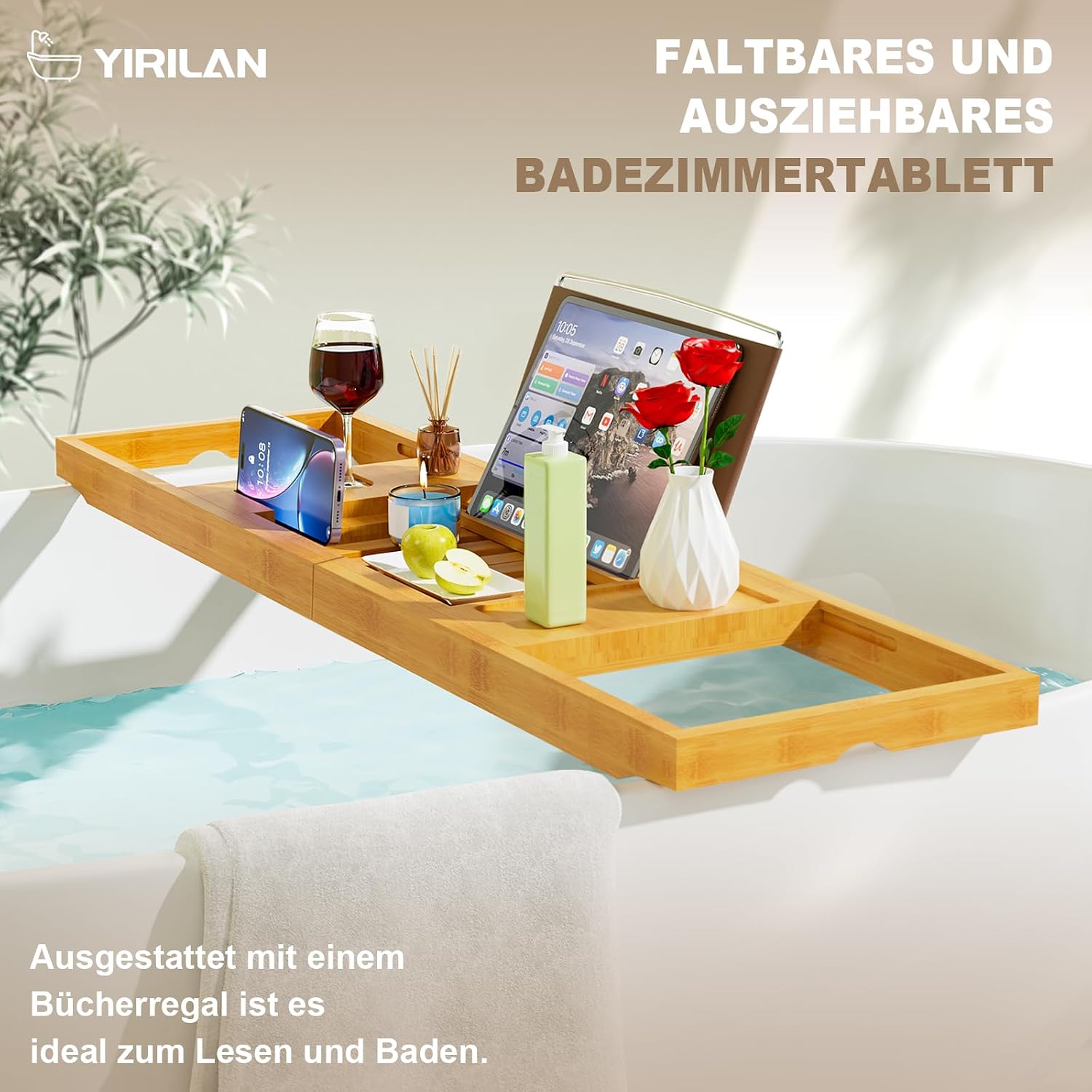 Thumbnail 5 de Yirilan Badewannenablage Bambus 1 oder 2