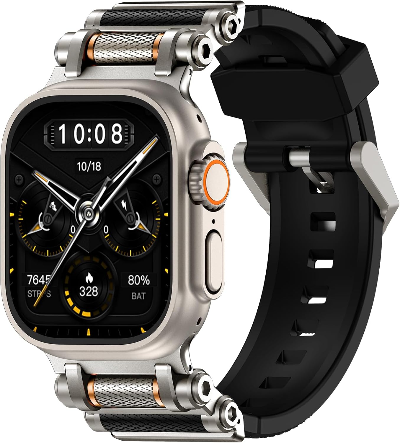 Detalle de TAURI Silicone Apple Watch Ultra 49mm Strap