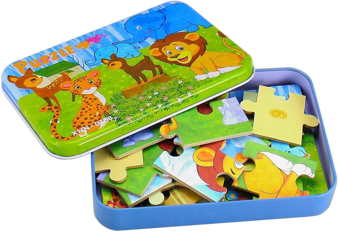 Thumbnail 1 de JMANNI Animal Jigsaw Puzzles, 4-in-1 Set