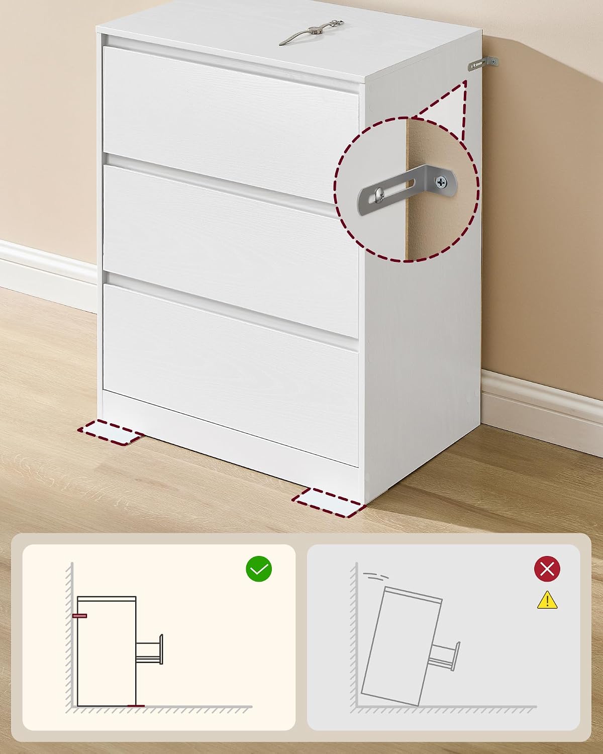 Thumbnail 4 de VASAGLE KAILYN chest of drawers, 3 drawers