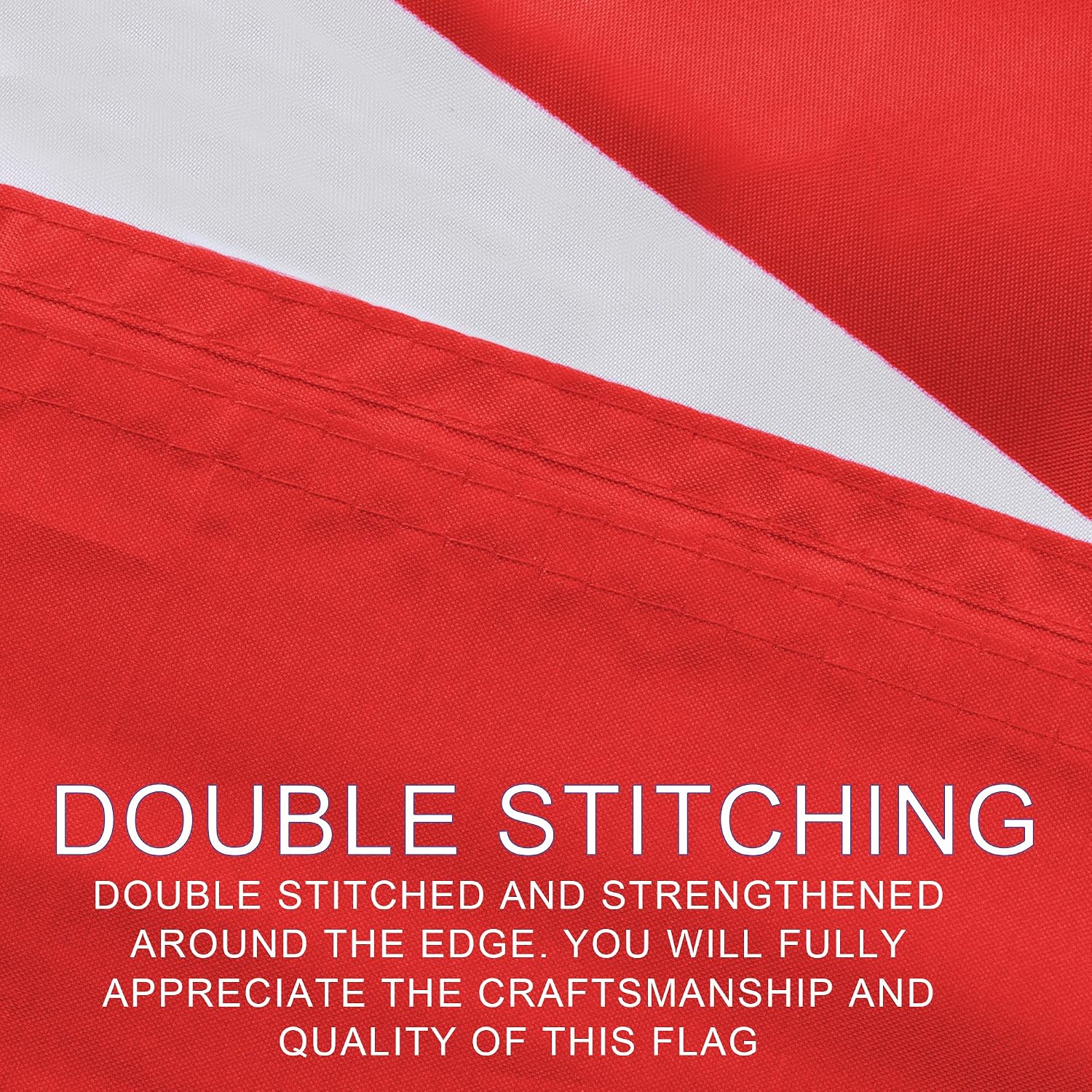 Detalle 2 de KENPMA 3x6 ft Canadian Flags, 100D Polyester, Double-Stitched with Brass Grommets