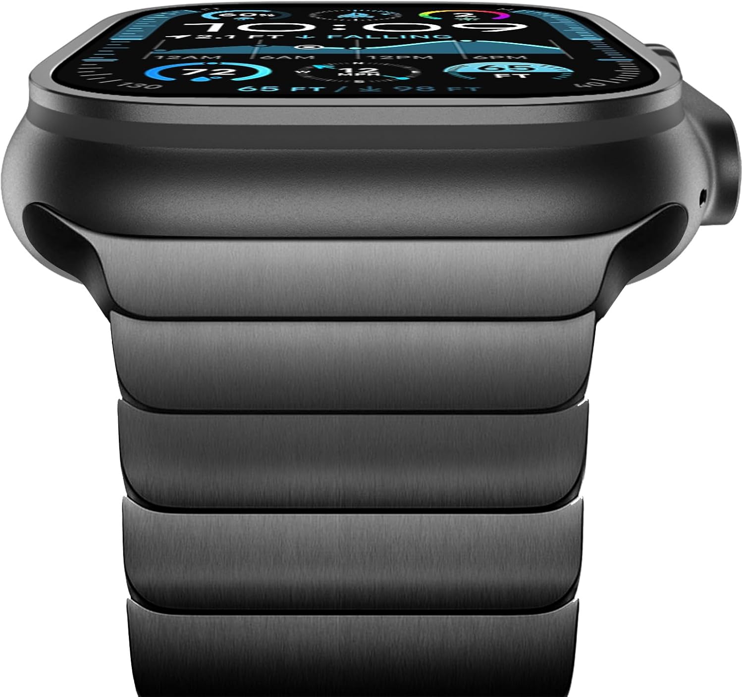 Thumbnail 1 de Fullife stainless steel metal strap for Apple Watch (49mm to 42mm) – black