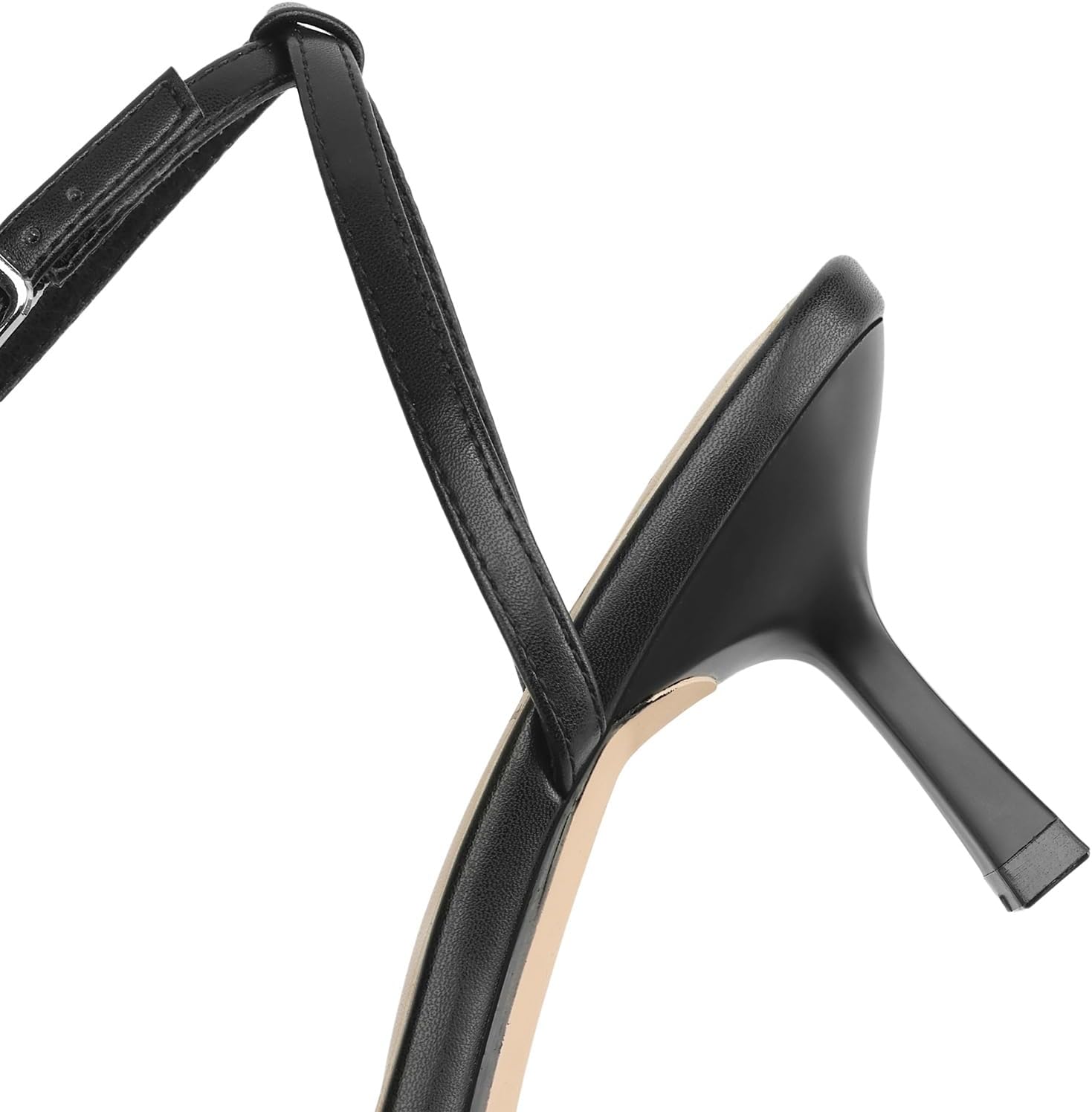 Detalle 2 de AIUNIIND Kitten Heel Sandals, 2.5-Inch Square-Toe Strappy Design