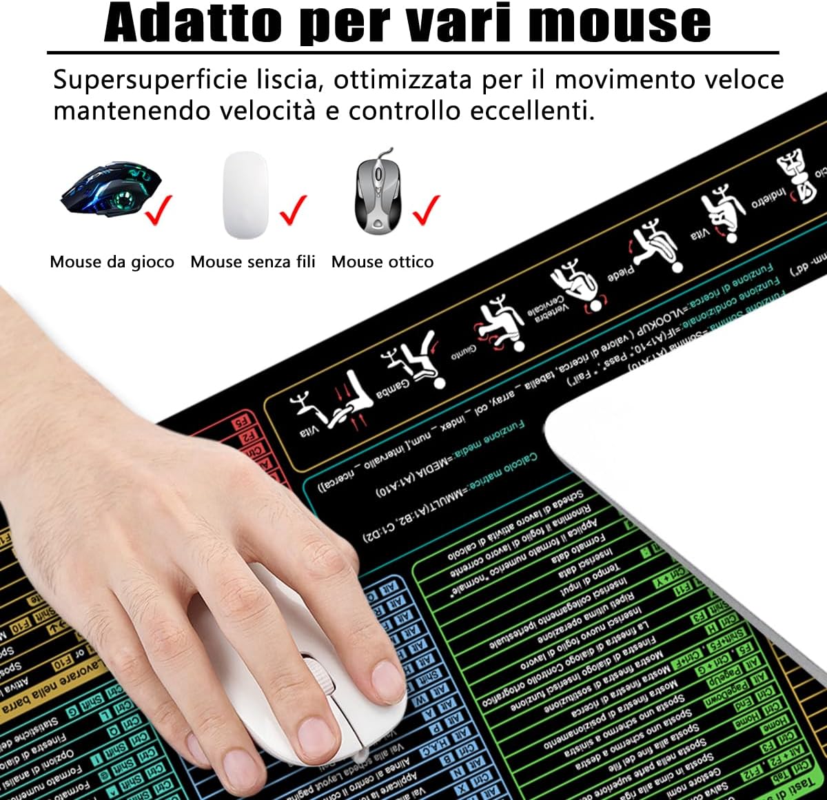 Detalle 2 de Excel tappetino mouse XL 80x30 cm 🖱
