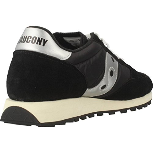 Detalle 1 de Saucony Jazz Original Vintage, sneaker da uomo in pelle, Black Silver White, 42.5 EU