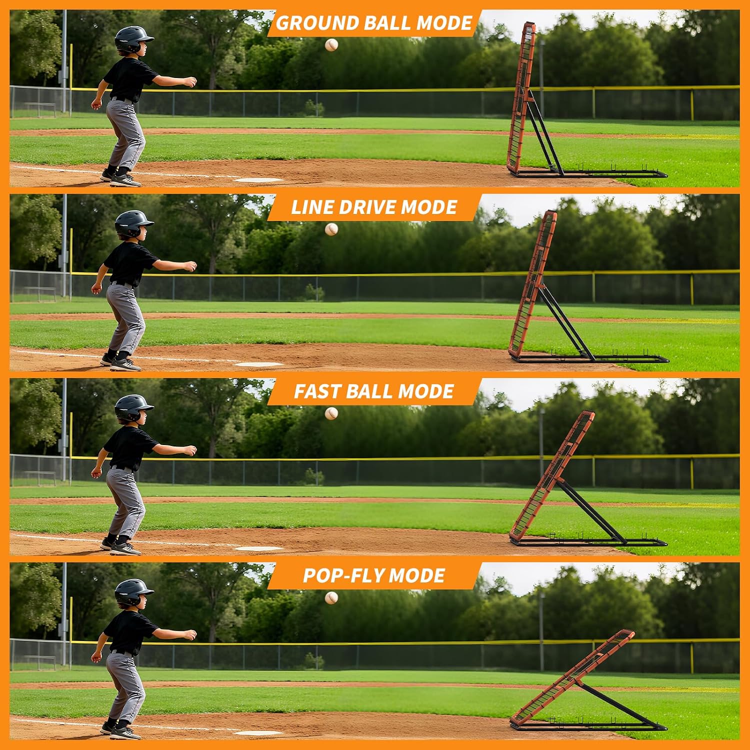 Thumbnail 4 de ZVFOTN Baseball Rebounder Net 4x4.5 ft