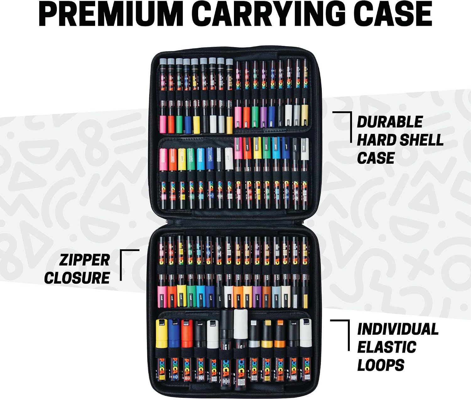 Detalle de POSCA 62-Piece Acrylic Paint Marker Set with Case and 8 Tip Styles