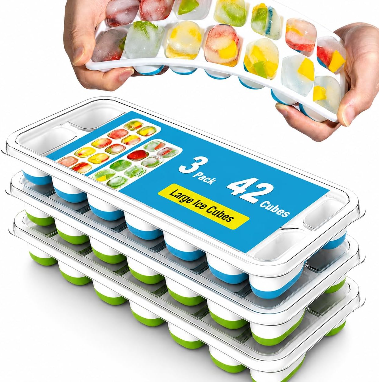 Detalle de Ice Cube Trays 42-Cube Silicone 3-Pack